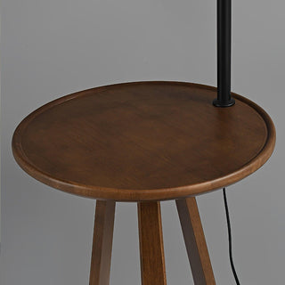 Vazoril Lampadaire en Bois Et Tissu Multifonctionnel