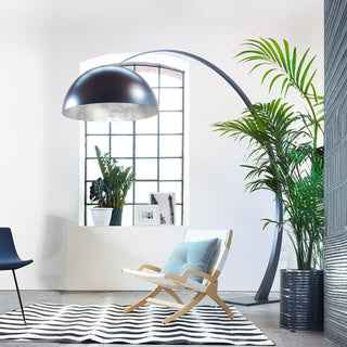 Cutalus Arc Lampadaire Noir Courbé