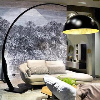 Cutalus Arc Lampadaire Noir Courbé