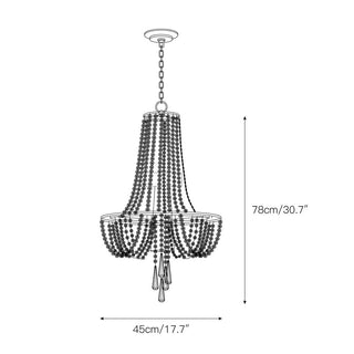 Sifuvys Lustre Métal Cristal Luxe Postmoderne