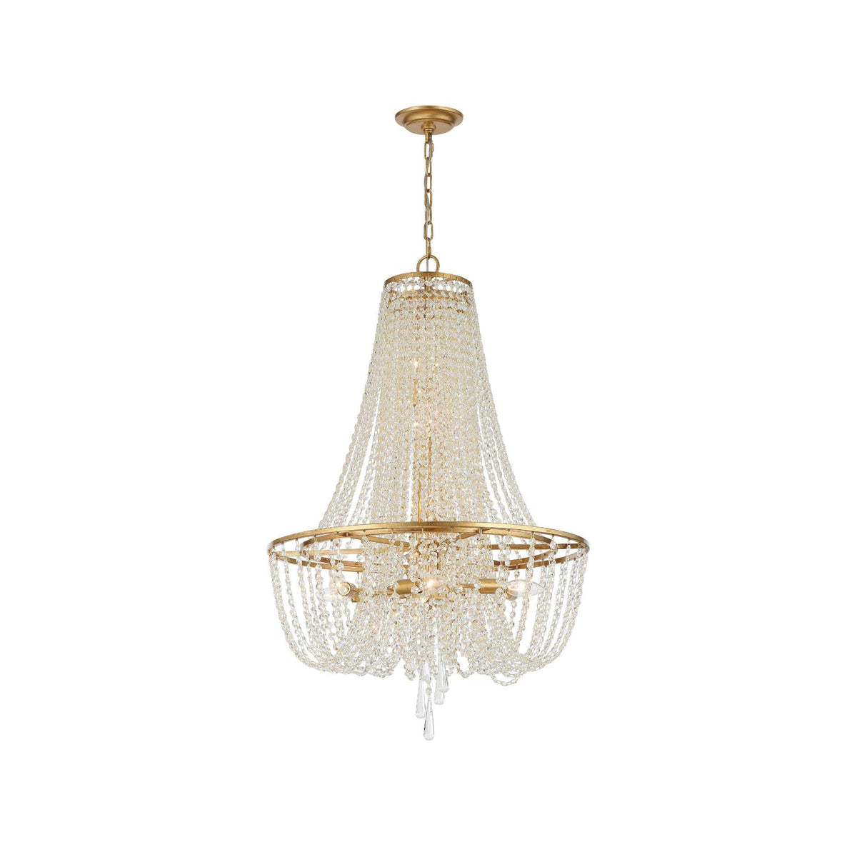 Sifuvys Lustre Métal Cristal Luxe Postmoderne