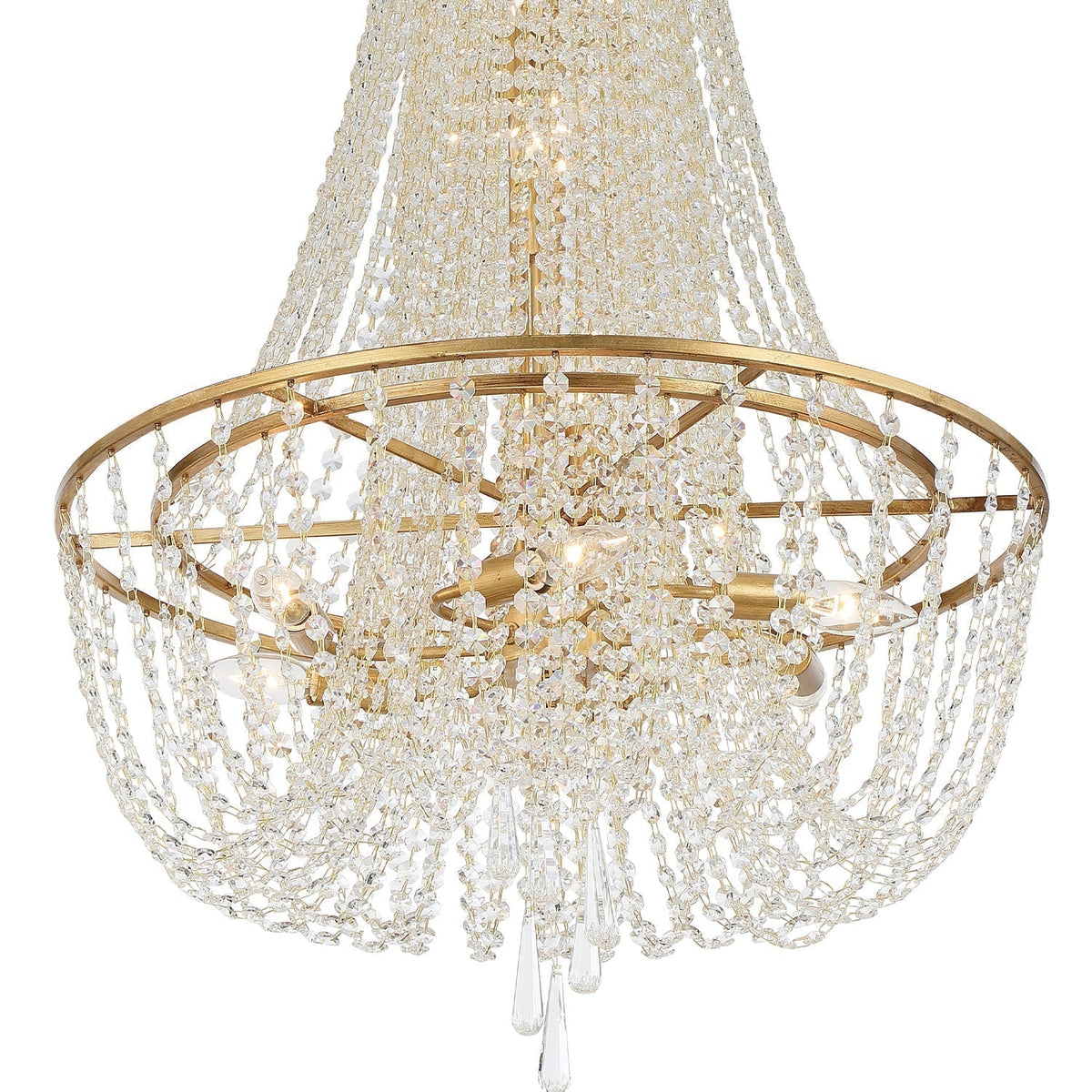Sifuvys Lustre Métal Cristal Luxe Postmoderne