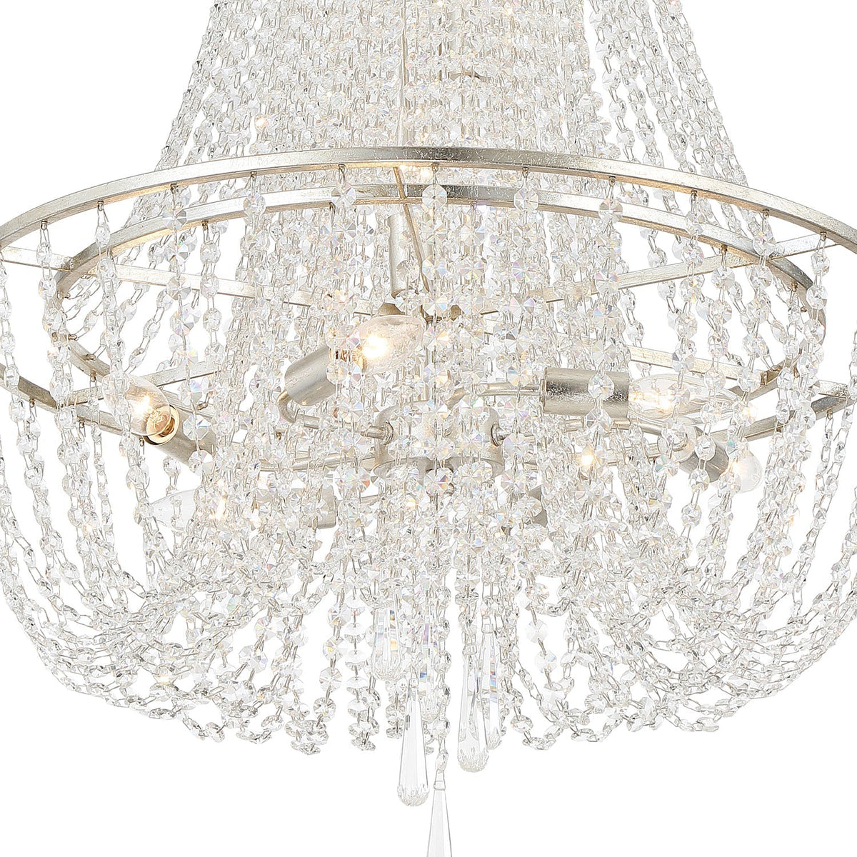 Sifuvys Lustre Métal Cristal Luxe Postmoderne