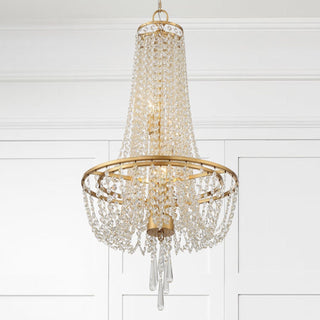 Sifuvys Lustre Métal Cristal Luxe Postmoderne