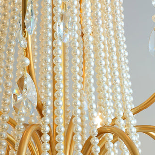 Eurvaros Lustre vintage en cristal et laiton