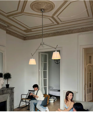 Evmirion Premium Élégance Abat-Jour Tissu Pendentif Lampe