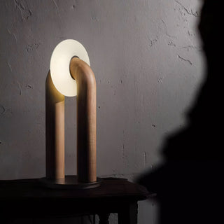 Raelix Lampe de Table Vintage Bois