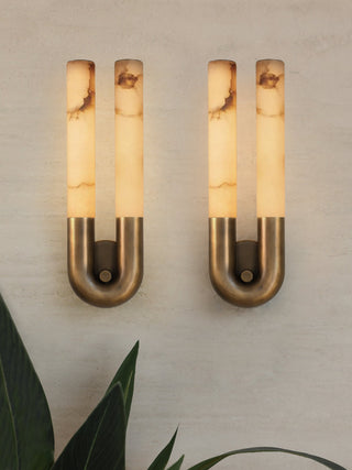 Arch Alabaster Sconce-Neutral Decor