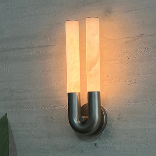 Arch Alabaster Sconce-Neutral Decor