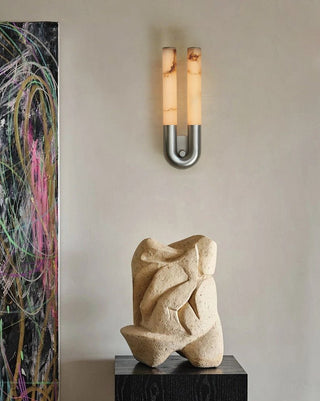 Arch Alabaster Sconce-Neutral Decor
