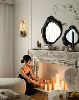 Arch Alabaster Sconce-Neutral Decor