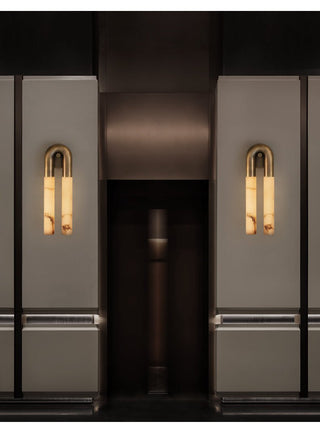 Arch Alabaster Sconce-Neutral Decor