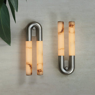 Arch Alabaster Sconce-Neutral Decor