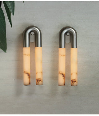Arch Alabaster Sconce-Neutral Decor