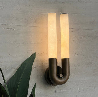 Arch Alabaster Sconce-Neutral Decor