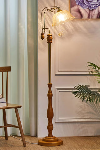 Darisel Bois Vintage Lampadaire