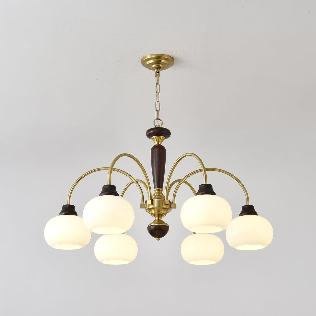 Fiorista Lustre Arqué Globe Blanc Abat-Jour
