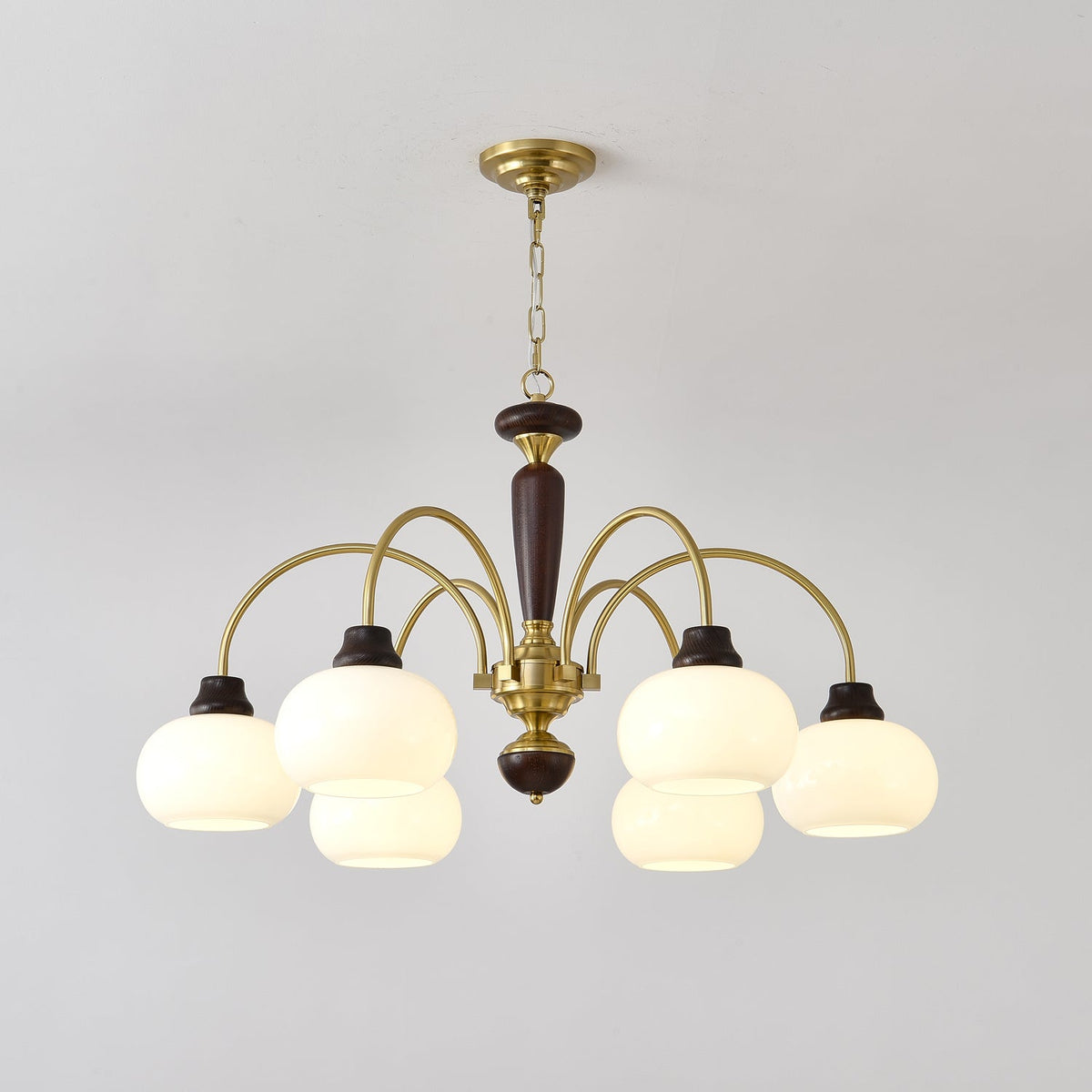 Fiorista Lustre Arqué Globe Blanc Abat-Jour