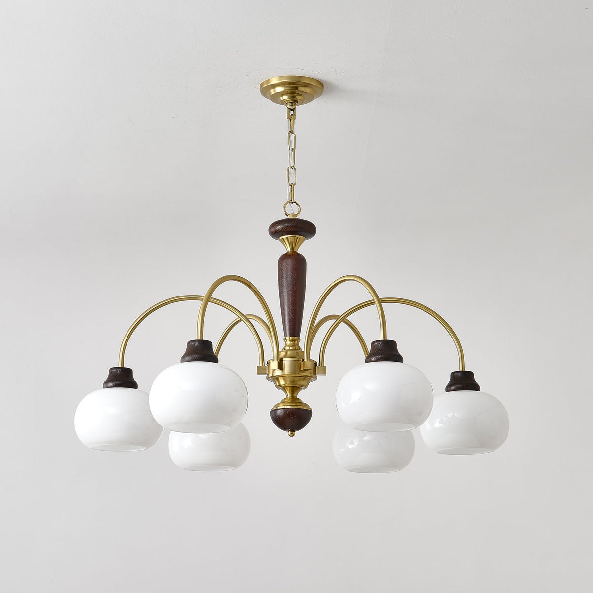 Fiorista Lustre Arqué Globe Blanc Abat-Jour