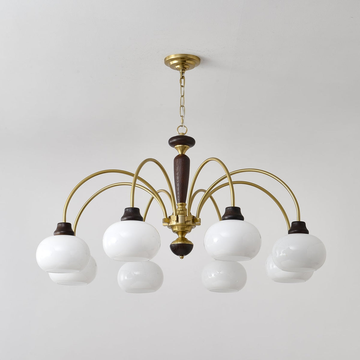 Fiorista Lustre Arqué Globe Blanc Abat-Jour
