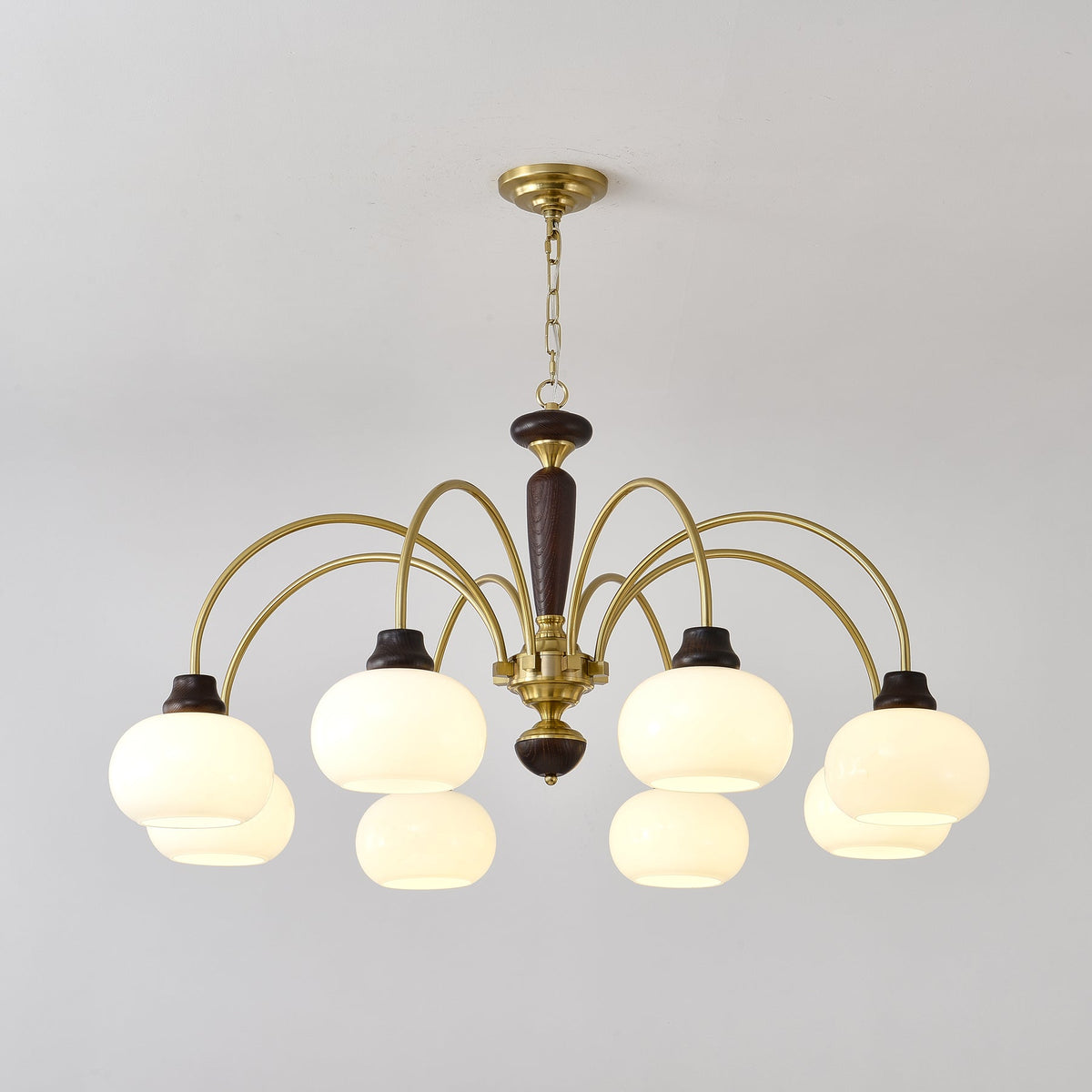 Fiorista Lustre Arqué Globe Blanc Abat-Jour