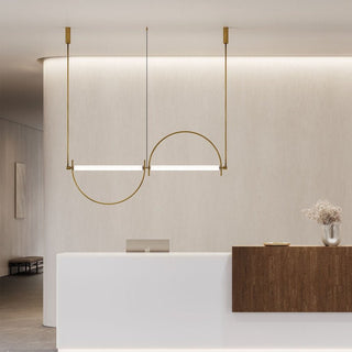 Arched Linear Led Chandelier-Neutral Decor