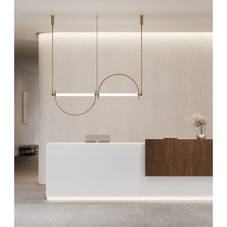 Arched Linear Led Chandelier-Neutral Decor