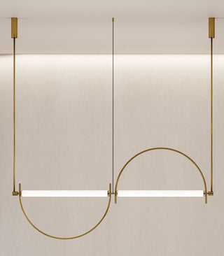 Arched Linear Led Chandelier-Neutral Decor