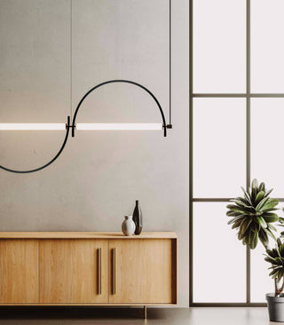 Arched Linear Led Chandelier-Neutral Decor