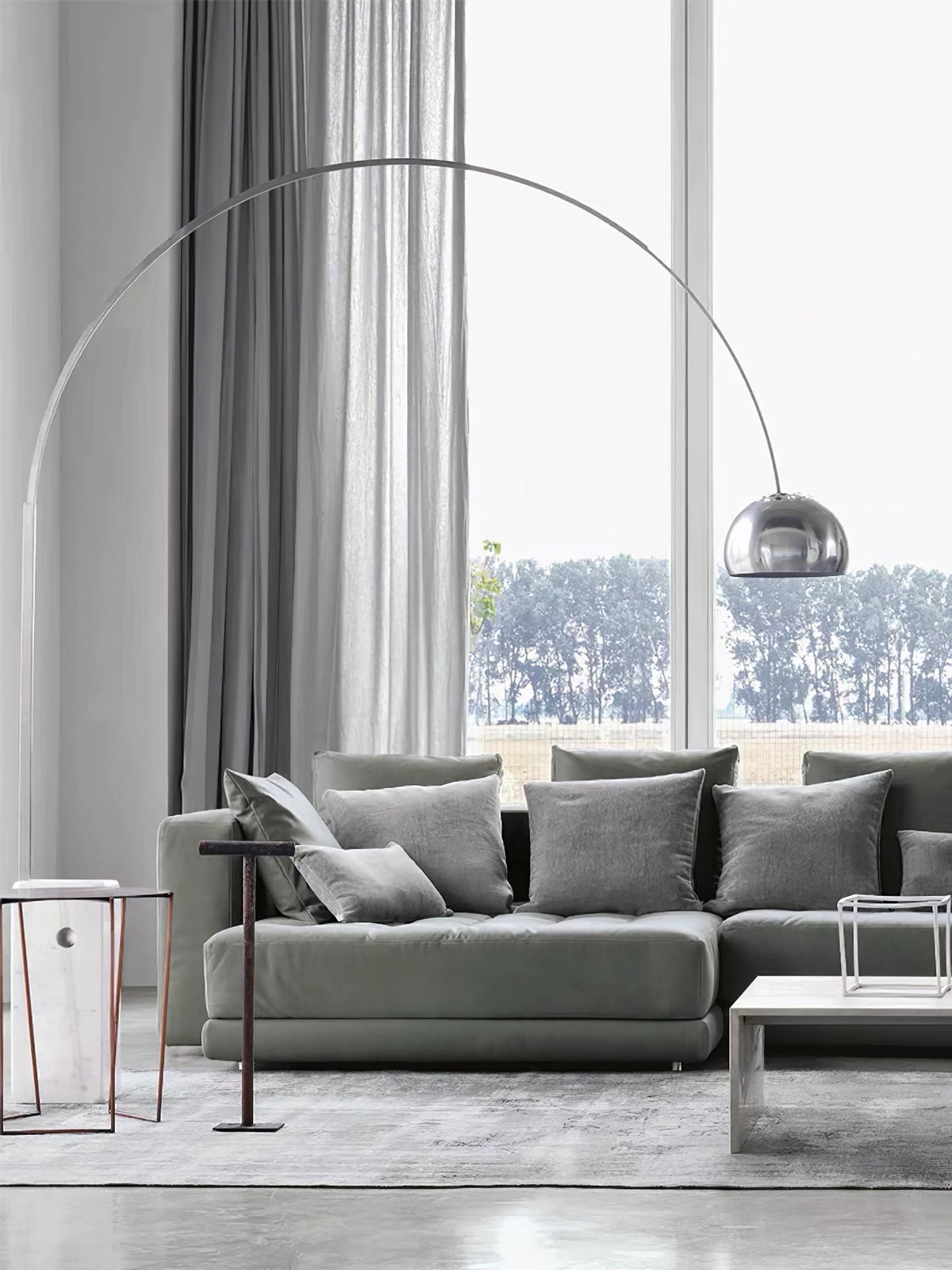 Alevra Lampadaire en Marbre Et Métal