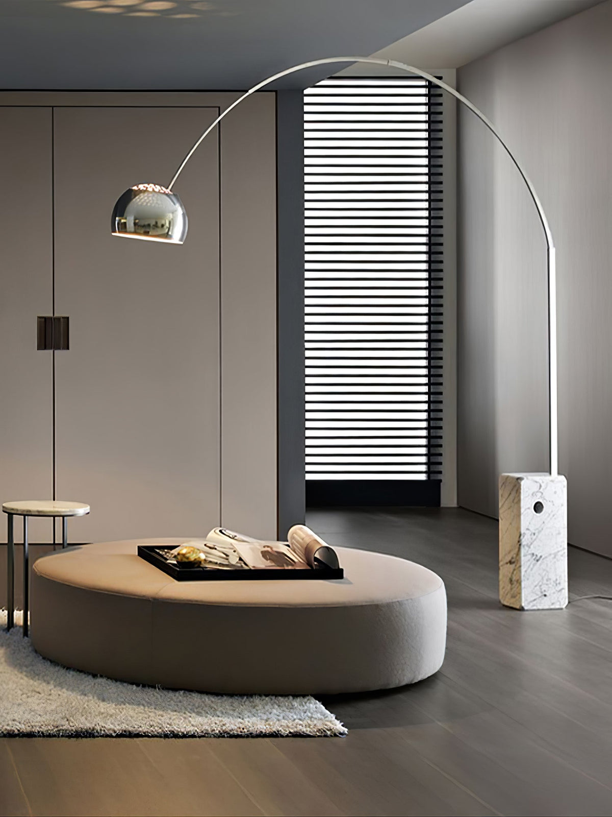 Alevra Lampadaire en Marbre Et Métal