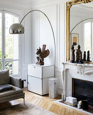 Alevra Lampadaire en Marbre Et Métal