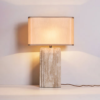 Cocare Travertine Table Lamp-Neutral Decor