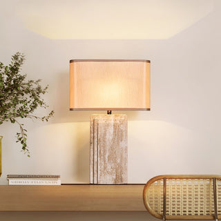 Cocare Travertine Table Lamp-Neutral Decor