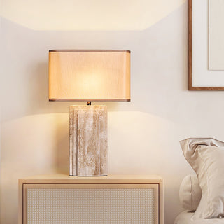Cocare Travertine Table Lamp-Neutral Decor