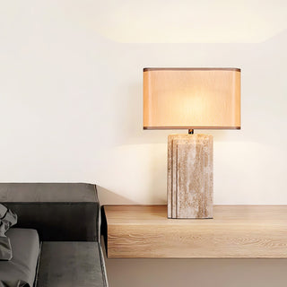 Cocare Travertine Table Lamp-Neutral Decor