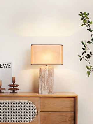 Cocare Travertine Table Lamp-Neutral Decor