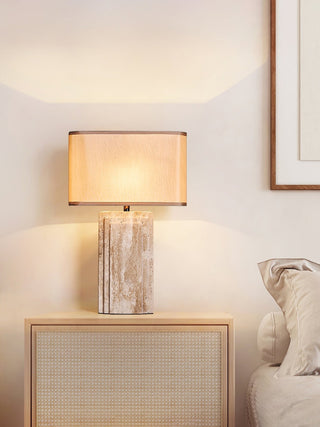 Cocare Travertine Table Lamp-Neutral Decor