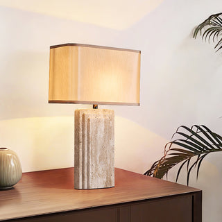 Cocare Travertine Table Lamp-Neutral Decor
