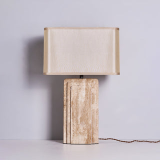 Cocare Travertine Table Lamp-Neutral Decor