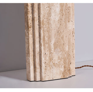 Cocare Travertine Table Lamp-Neutral Decor