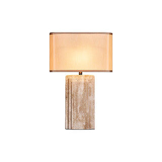 Cocare Travertine Table Lamp-Neutral Decor