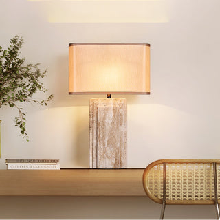 Cocare Travertine Table Lamp-Neutral Decor