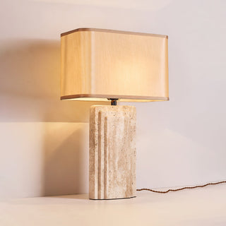 Cocare Travertine Table Lamp-Neutral Decor