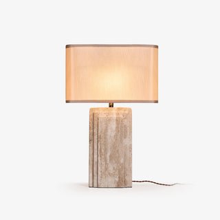 Cocare Travertine Table Lamp-Neutral Decor