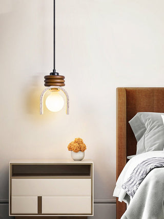 Quinn Suspension Moderne Jaune Travertin