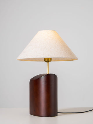 Halene Lampe de Table en Bois Et Tissu