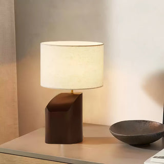 Halene Lampe de Table en Bois Et Tissu