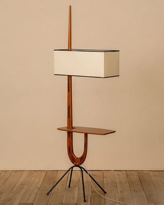 Vemara Lampadaire en Bois Style du Milieu du Siècle