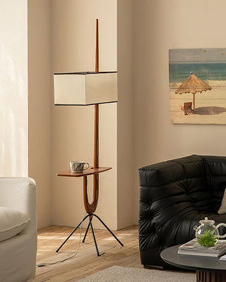 Vemara Lampadaire en Bois Style du Milieu du Siècle